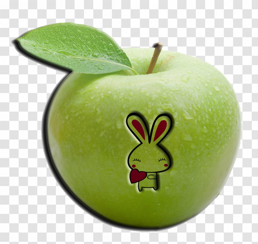 Granny Smith Apple Icon - Fruit - Green White Rabbit Picture Material Transparent PNG