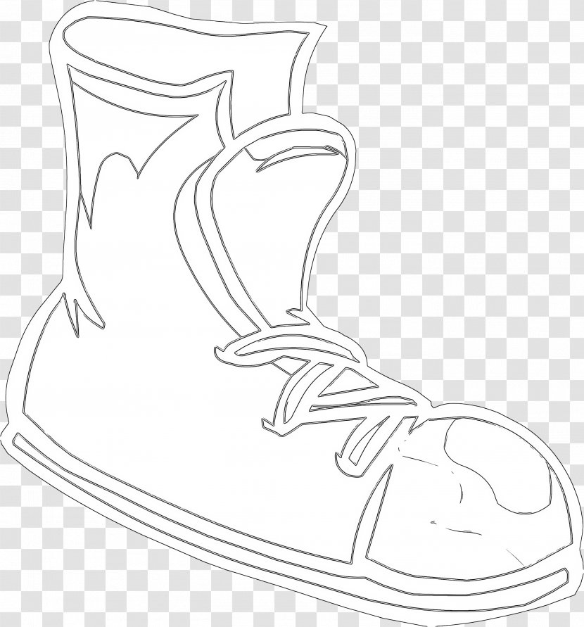 Footwear White Shoe Line Art Boot - Coloring Book Drawing Transparent PNG