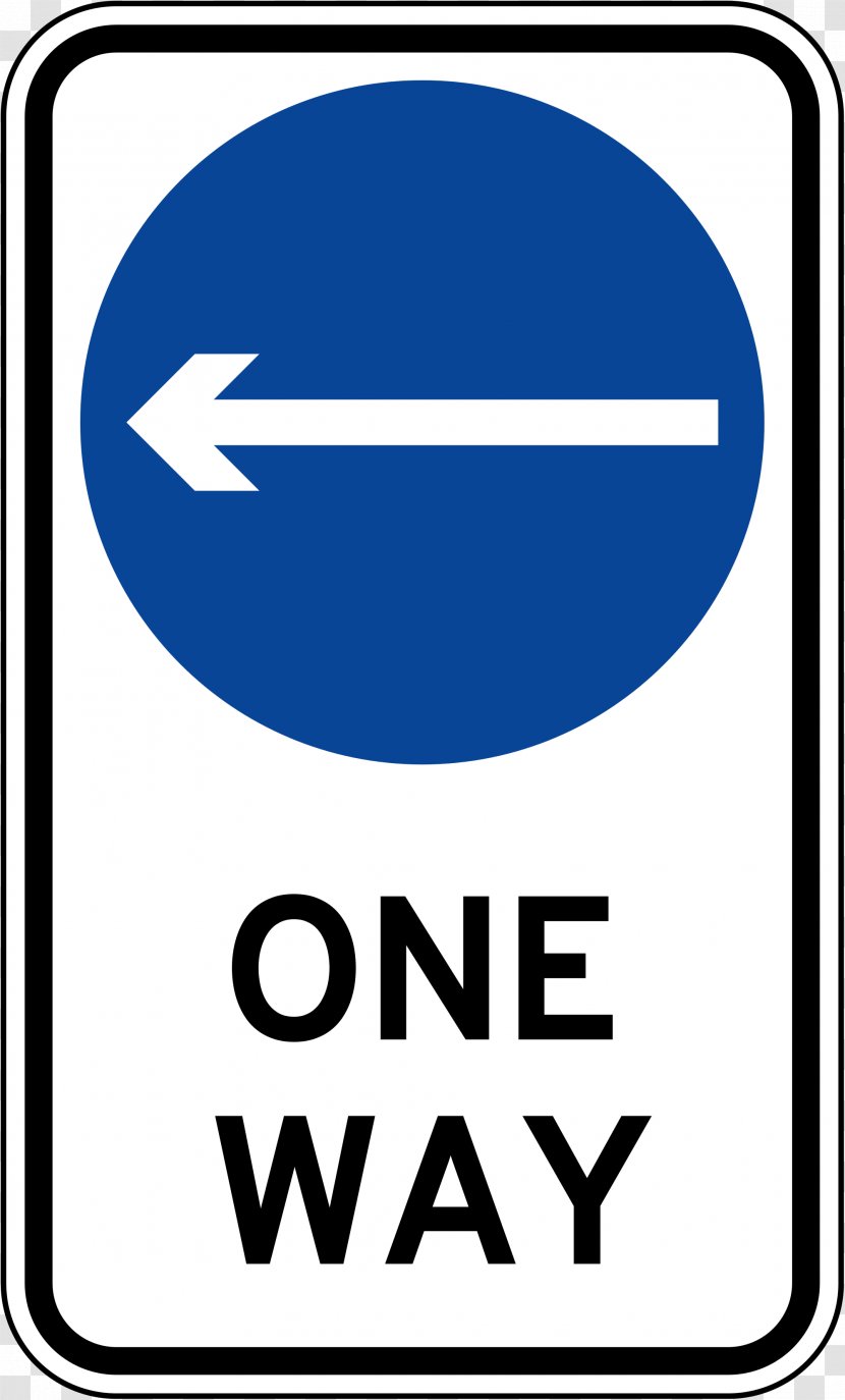 One-way Traffic Sign - Oneway - One's Way Home Transparent PNG