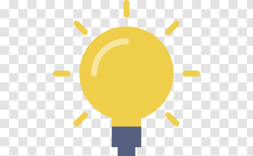 Icon - Yellow - Cartoon Light Bulb Transparent PNG