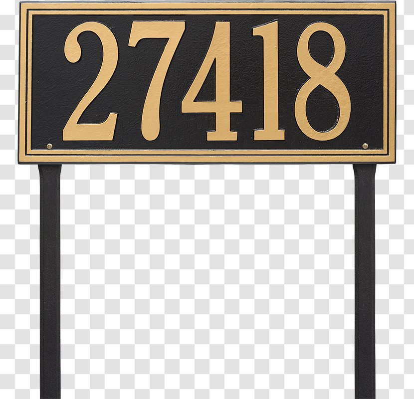 Letter Box Lawn House Numbering Bronze Yard - Door - DOUBLE LINES Transparent PNG