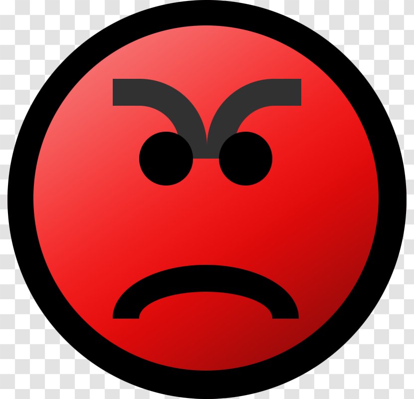 Smiley Emoticon Anger Clip Art - Free Content - Red Face Transparent PNG