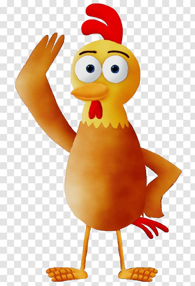 Chicken Cartoon Rooster Toy Clip Art - Wet Ink - Bird Mascot Transparent PNG