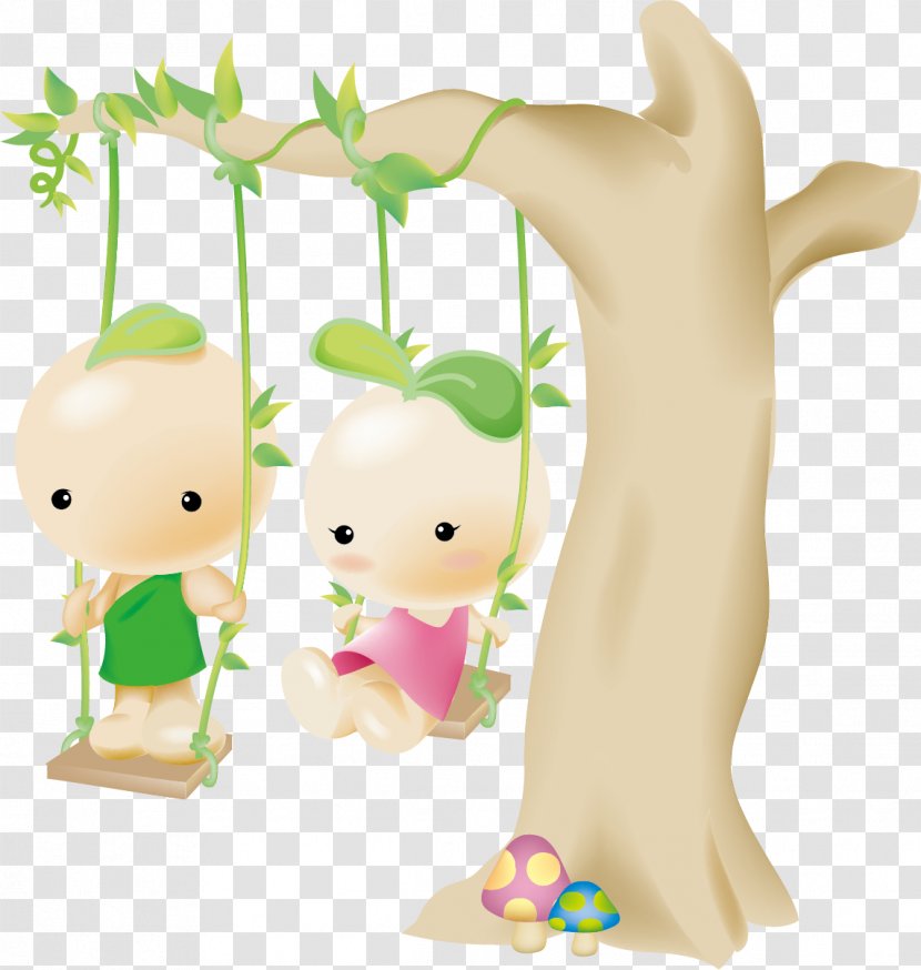 Cartoon - Drawing - Swing Doll Transparent PNG