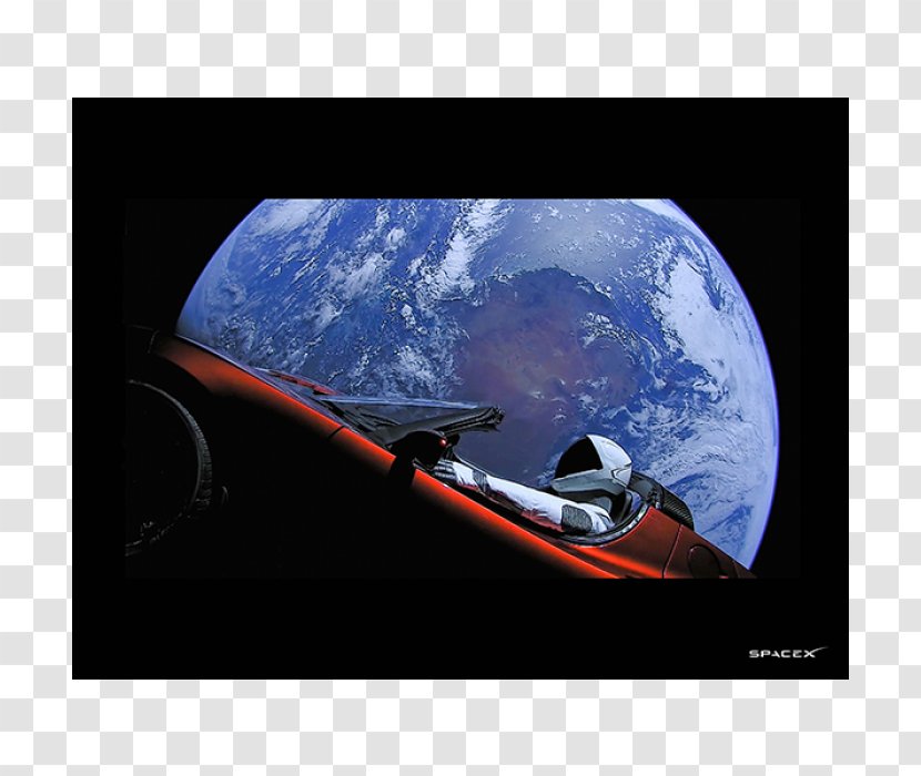 Falcon Heavy Test Flight SpaceX Mars Transportation Infrastructure Elon Musk's Tesla Roadster Transparent PNG