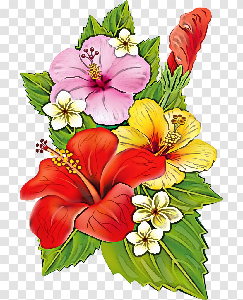 Flower Hibiscus Petal Hawaiian Bouquet - Cut Flowers Plant Transparent PNG