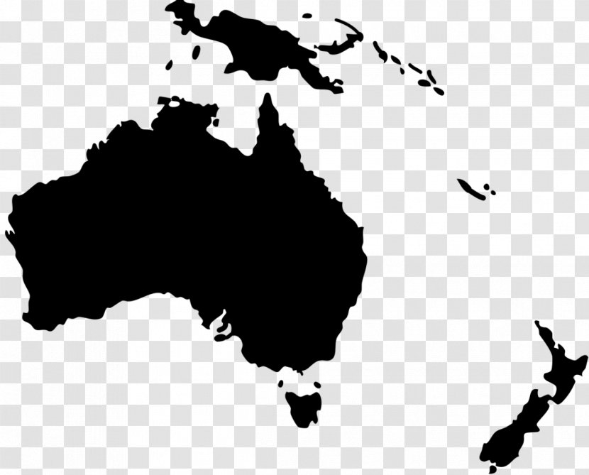 Australia Blank Map World - New Zealand Transparent PNG