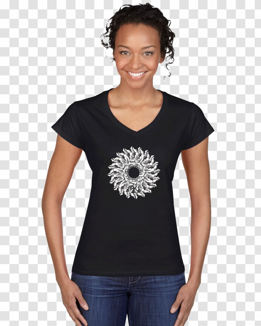 Printed T-shirt Neckline Gildan Activewear - Black - Garment Fabric Pattern Shading Pat Transparent PNG