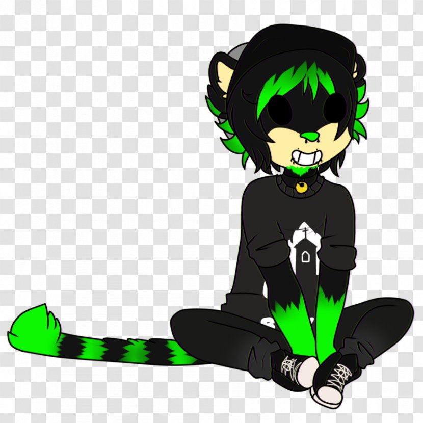 Green Black Hair Character - Lemur Transparent PNG
