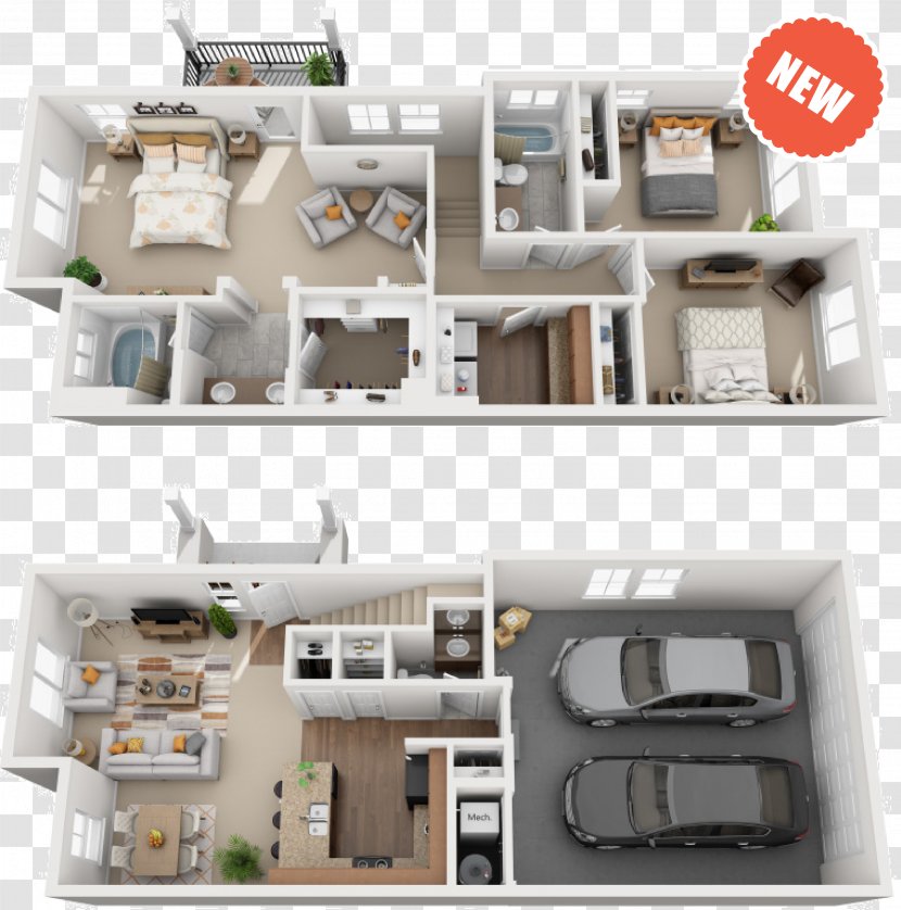 Falls At Riverwoods Apartments & Townhomes House Real Estate Floor Plan - Bedroom - Apartment Transparent PNG