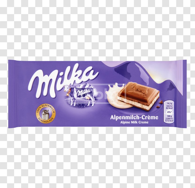 Milka Chocolate Bar White - Wafer - Milk Transparent PNG