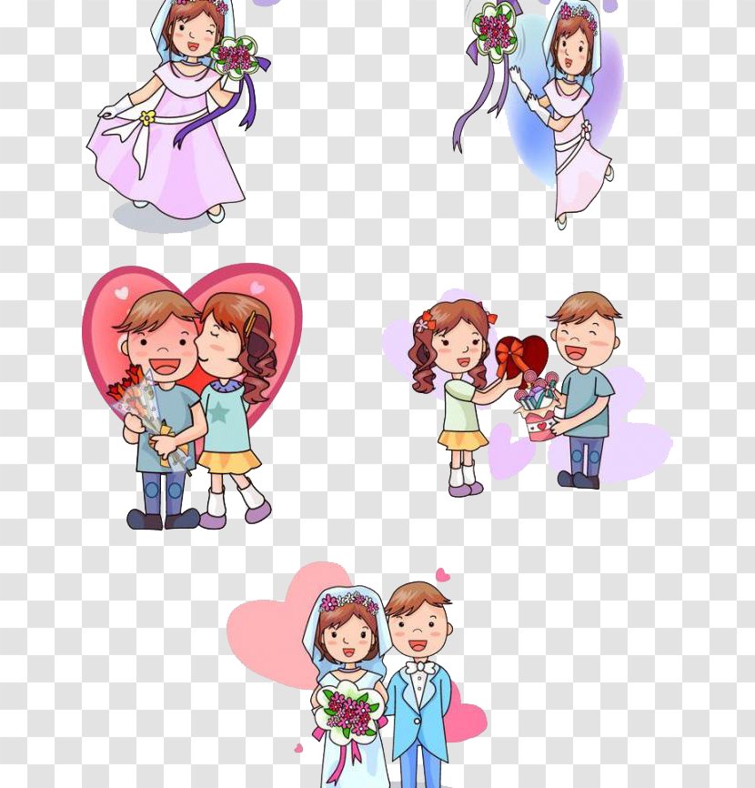 Cartoon Couple Drawing Illustration - Tree - Valentine's Day Transparent PNG