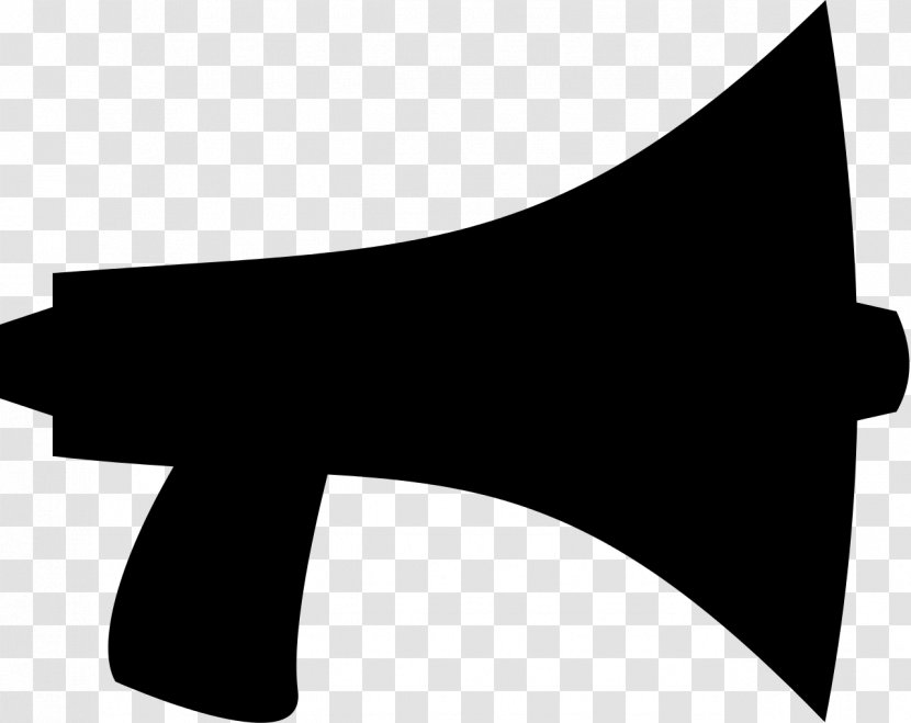 Megaphone Clip Art - Black Transparent PNG