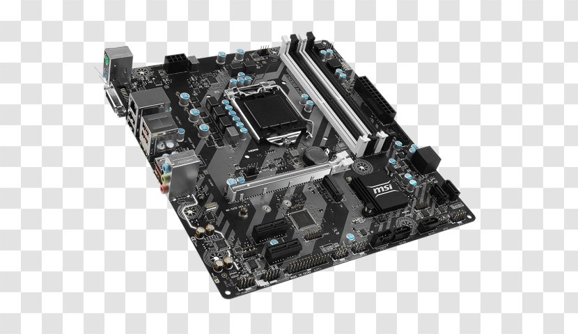 Intel MSI B250M BAZOOKA LGA 1151 Motherboard MicroATX - Land Grid Array - CPU Socket Transparent PNG