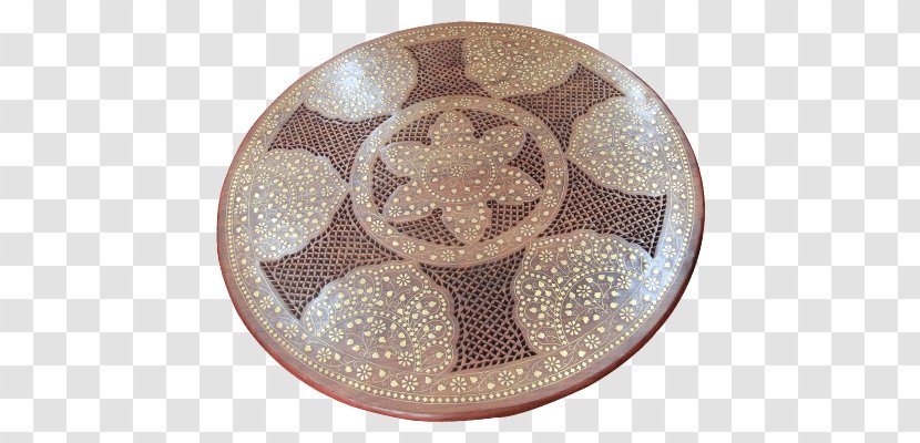 Tableware - A Wooden Round Table. Transparent PNG