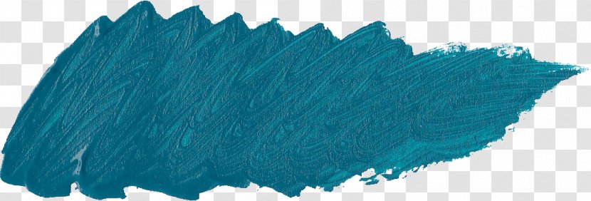 Blue Turquoise Paintbrush Watercolor Painting - Brush - Paint Transparent PNG
