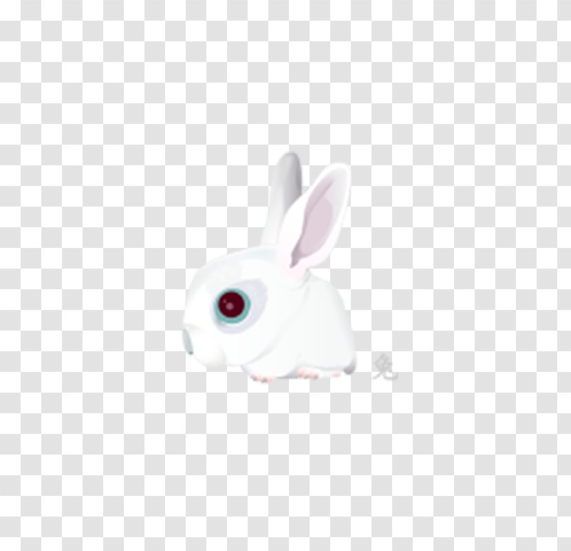 Rabbit Pattern - White - Cartoon Cute Little Bunny Creative Picture Transparent PNG