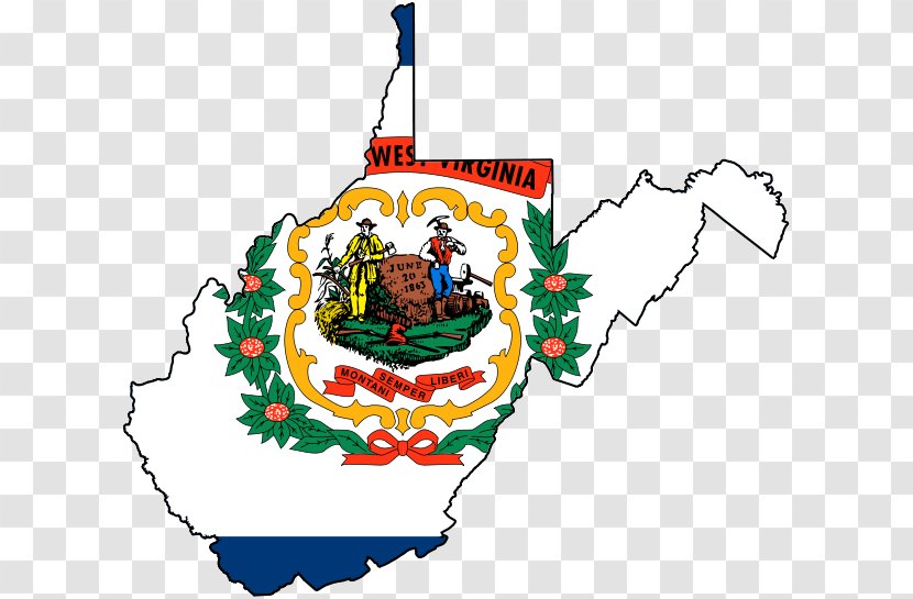 Flag Of West Virginia Right-to-work Law Symbol - Christmas Ornament Transparent PNG