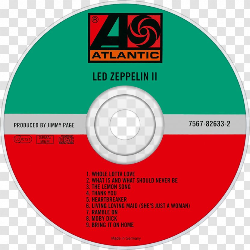 Led Zeppelin II LP Record Atlantic Records Powerage - Heart - Frame Transparent PNG