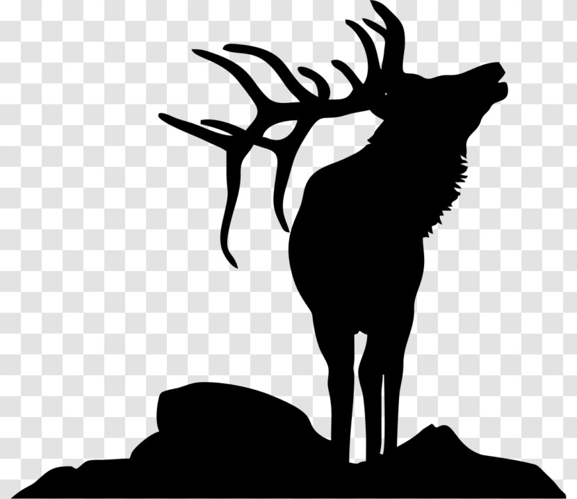 Elk Deer Silhouette Moose Clip Art - Tree Transparent PNG