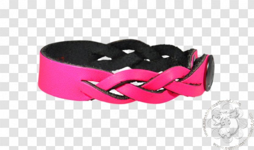 Bracelet Belt Dog Collar Strap - Magenta - Black Pink Floral Flip Flops Transparent PNG
