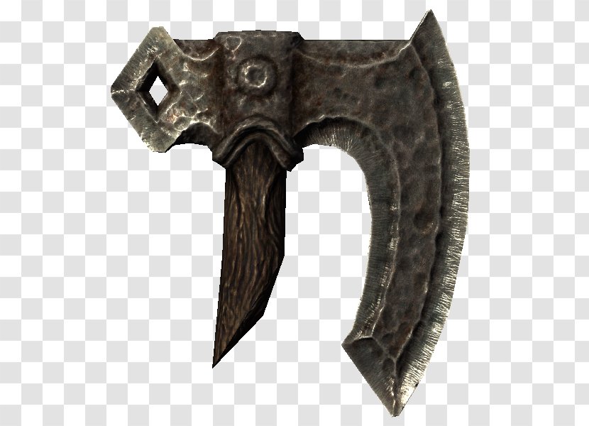 Battle Axe The Elder Scrolls V: Skyrim – Dragonborn Oblivion Weapon - Iron Transparent PNG