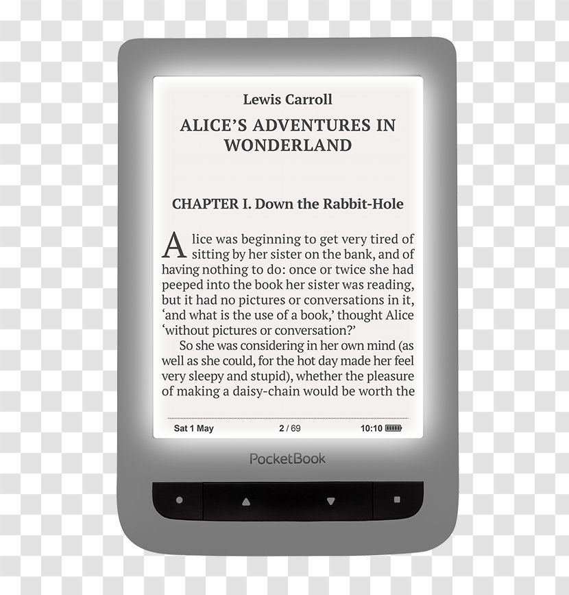 PocketBook International EBook Reader 15.2 Cm PocketBookTouch Lux E-Readers E Ink Pocketbook Basic Darkbrown - Display Device - Text Transparent PNG