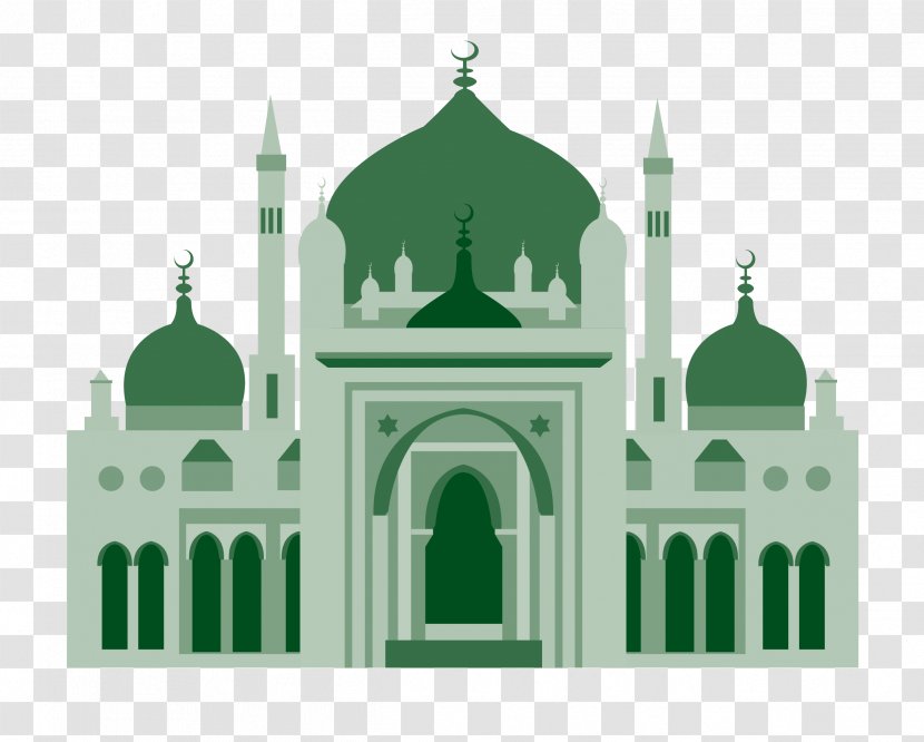 Middle Ages Mosque Medieval Architecture Facade - Green - Steeple Transparent PNG