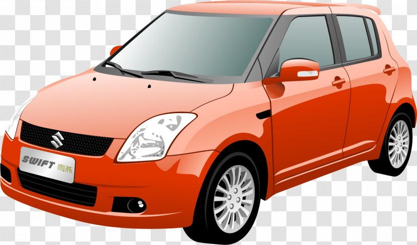 Car 1993 Suzuki Swift GS - Model - Vector Painted Red Transparent PNG