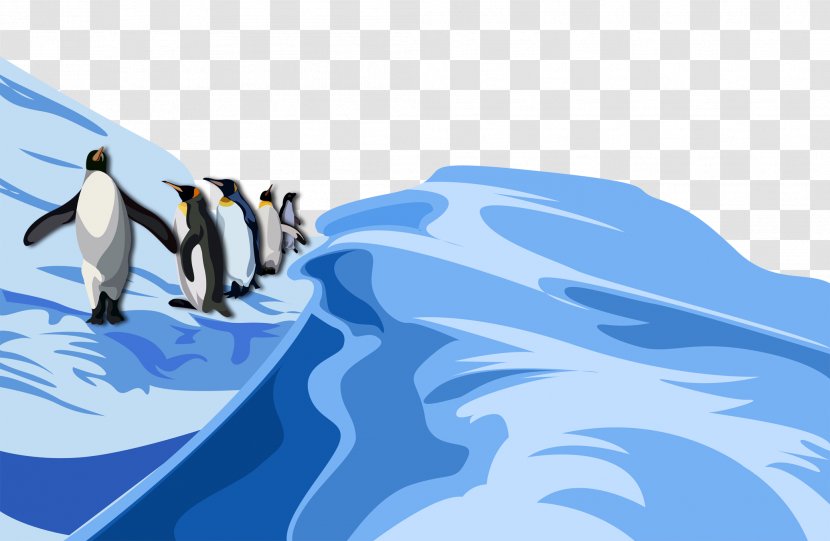 Penguin South Pole Antarctic Cartoon - Heart - Iceberg On The Continent Transparent PNG