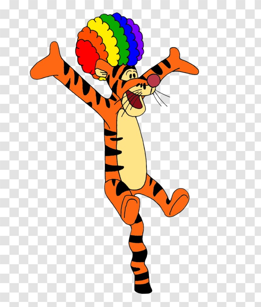 Tigger Winnie-the-Pooh Afro Clown Hundred Acre Wood - Organism - Funny Transparent PNG