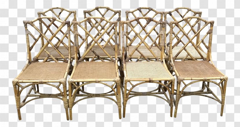 Table Chair Chinese Chippendale Wicker Dining Room Transparent PNG