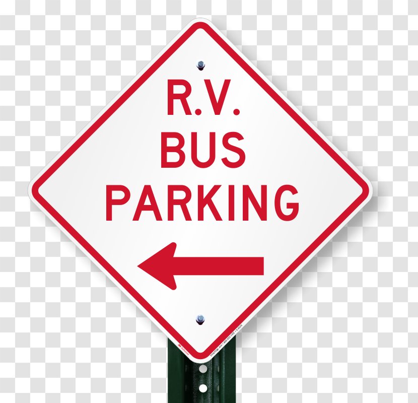 Traffic Sign Bus Parking Campervans Signage - Rv Camping Signs Transparent PNG
