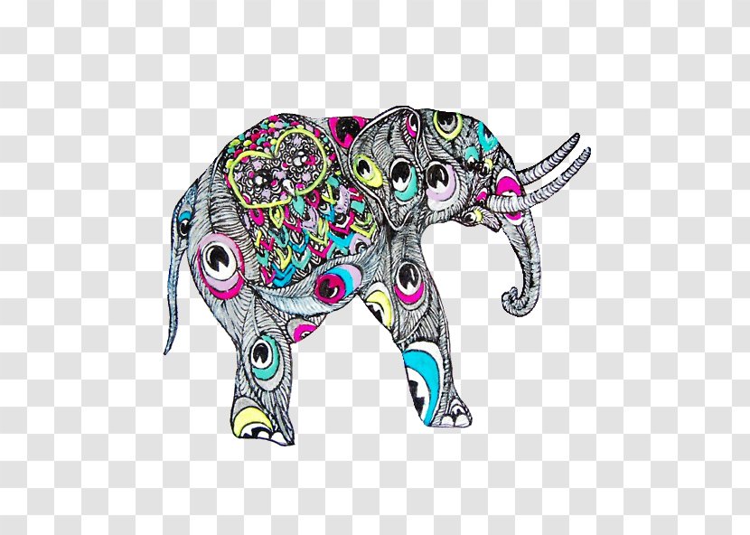 African Elephant Big Elephants Color - Wall Decal Transparent PNG