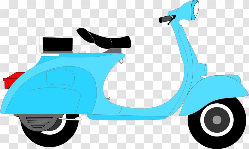 Scooter Motorcycle Moped Vespa Clip Art - Kick - Carriage Driving Cliparts Transparent PNG