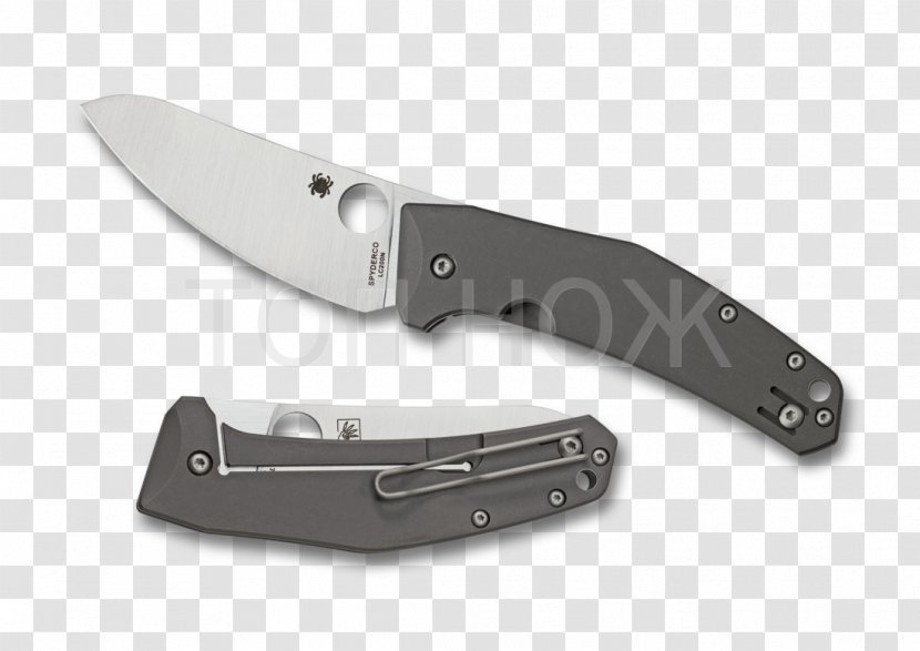 Pocketknife Spyderco Blade CPM S30V Steel - Handle - Knife Transparent PNG