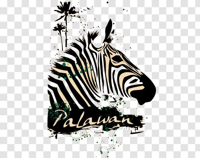 Horse Zebra Stencil Royalty-free - Fauna Transparent PNG