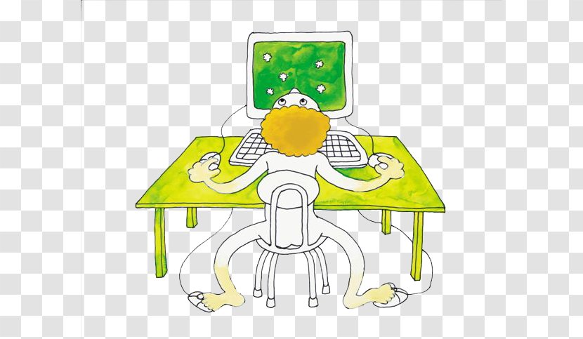 Computer Drawing Animation - Table - Play With Hands And Feet Transparent PNG