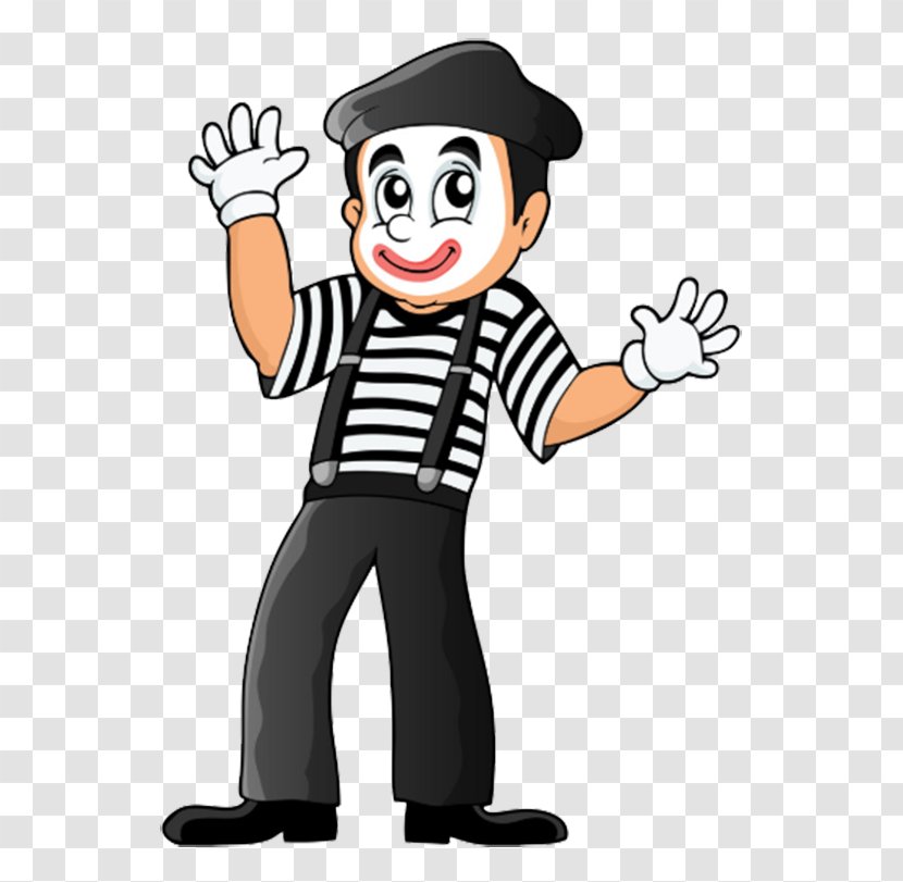 Mime Artist Vector Graphics Royalty-free Illustration Cartoon - Pleased - Performing Arts Transparent PNG