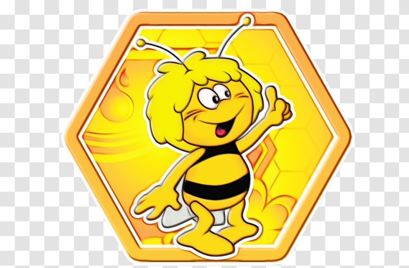 Bee Cartoon - Paint - Yellow Maya The Movie Transparent PNG