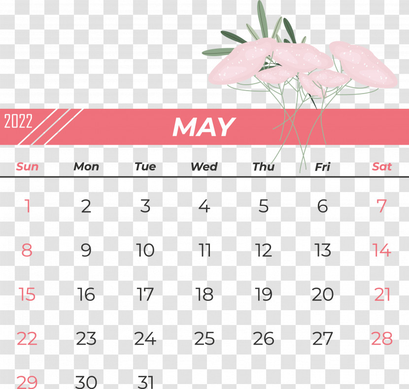 Line Calendar Font Pink M Pattern Transparent PNG