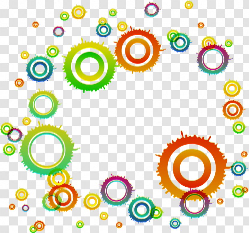 Circle Geometry Clip Art - Poster - Abstract Colored Geometric Rings Transparent PNG