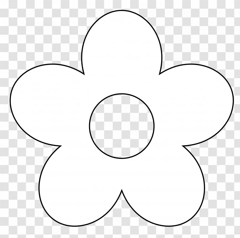 Black And White Circle Area Pattern - Line Art - Flower Images Transparent PNG
