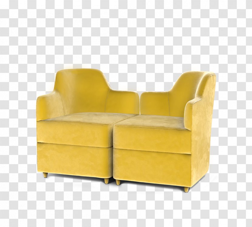 Couch Sofa Bed Comfort Chair Yellow - Banca Watercolor Transparent PNG