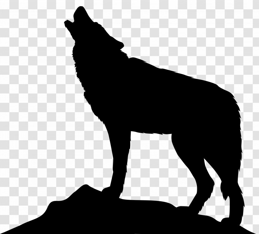 Gray Wolf Silhouette Clip Art - Dog Transparent PNG