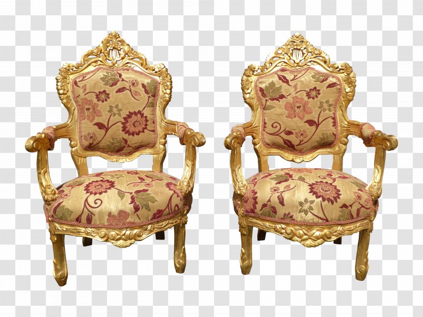 Chair Table French Furniture Rococo - Gold Transparent PNG