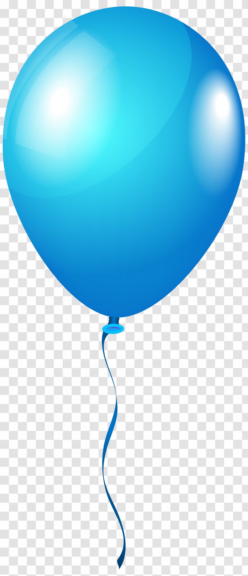 Balloon Blue Clip Art - Color - Single BlueBalloon Clipart Image Transparent PNG