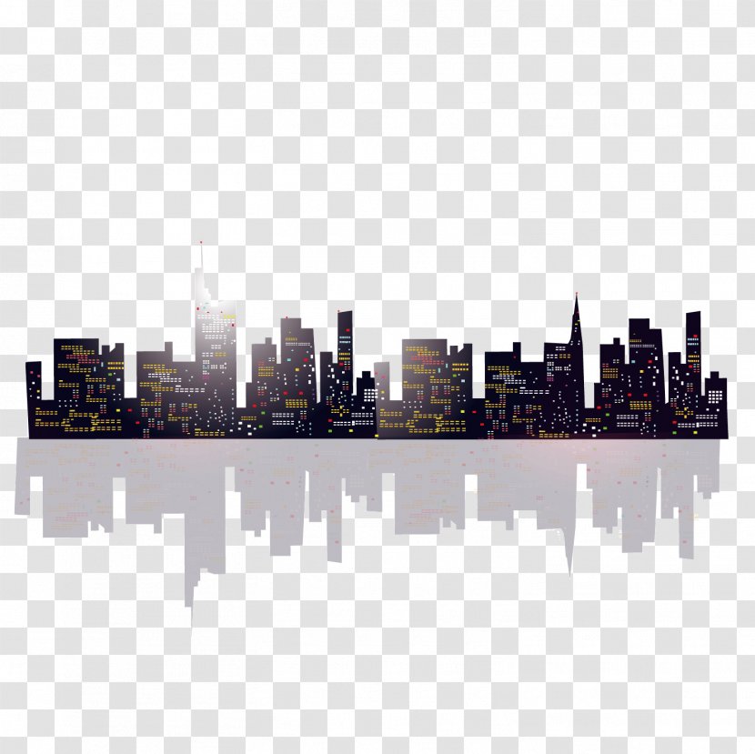 Vector Building High-rise - City - HighRise Buildings Urban Night View Transparent PNG