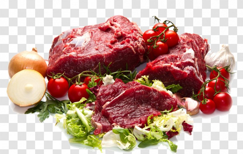 Red Meat Salad Vegetable Raw - Watercolor - Beef Transparent PNG