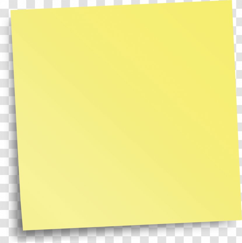 Paper Yellow Angle - Product Design - Sticky Note Transparent PNG